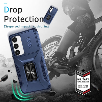 For Samsung Galaxy S24+ 5G / S25+ 5G Sliding Camshield Holder Phone Case(Blue) by buy2fix