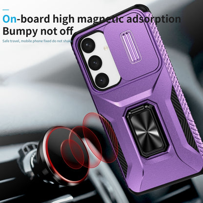 For Samsung Galaxy S24+ 5G / S25+ 5G Sliding Camshield Holder Phone Case(Purple) by buy2fix