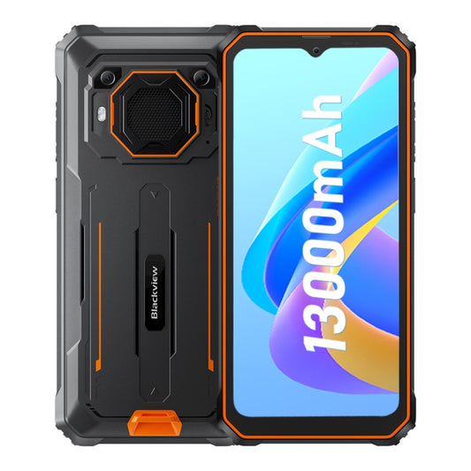 Blackview BV6200 Pro, 6GB+128GB, IP68/IP69K/MIL-STD-810H, 6.56 inch Android 13 MediaTek Helio P35 Octa Core, Network: 4G, OTG, NFC(Orange) by Blackview