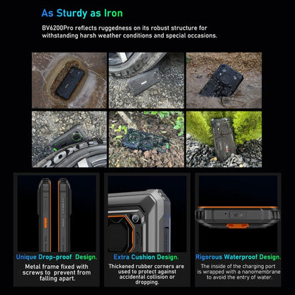 Blackview BV6200 Pro, 6GB+128GB, IP68/IP69K/MIL-STD-810H, 6.56 inch Android 13 MediaTek Helio P35 Octa Core, Network: 4G, OTG, NFC(Green) by Blackview