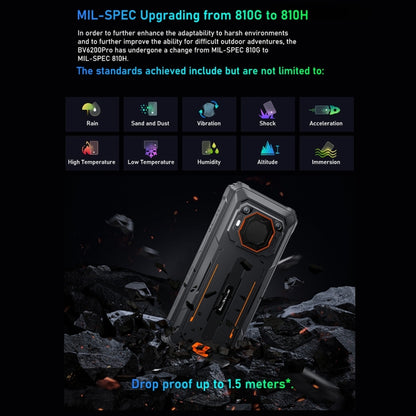 Blackview BV6200 Pro, 6GB+128GB, IP68/IP69K/MIL-STD-810H, 6.56 inch Android 13 MediaTek Helio P35 Octa Core, Network: 4G, OTG, NFC(Green) by Blackview