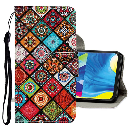 For Samsung Galaxy A20e Colored Drawing Pattern Horizontal Flip Leather Case with Holder & Card Slots & Wallet(Rhombus)
