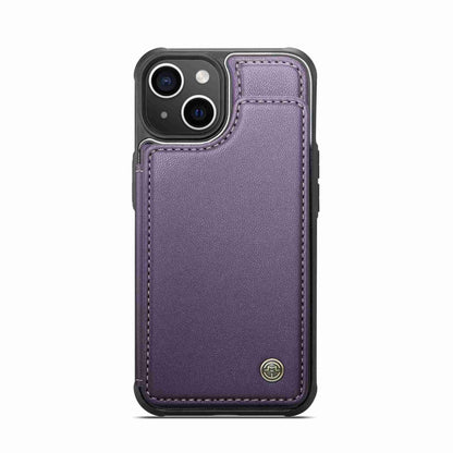 For iPhone 15 Plus CaseMe C22 Card Slots Holder RFID Anti-theft Phone Case(Purple) by CaseMe