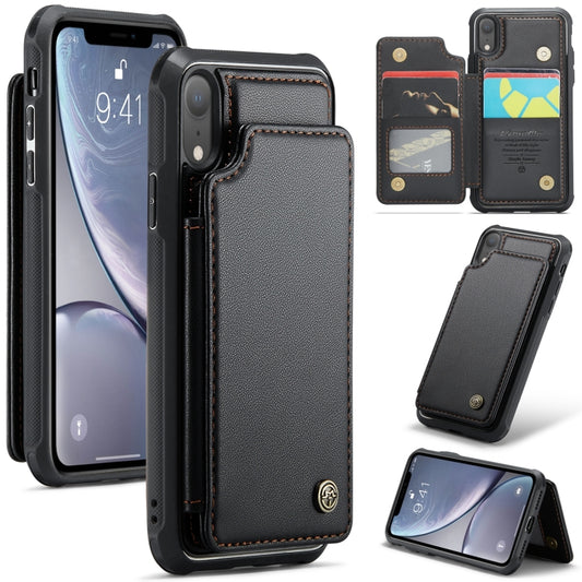 For iPhone XR CaseMe C22 Card Slots Holder RFID Anti-theft Phone Case(Black) by CaseMe