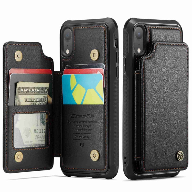 For iPhone XR CaseMe C22 Card Slots Holder RFID Anti-theft Phone Case(Black) by CaseMe