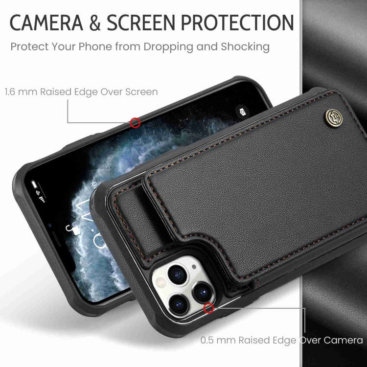 For iPhone 11 Pro CaseMe C22 Card Slots Holder RFID Anti-theft Phone Case(Black) by CaseMe