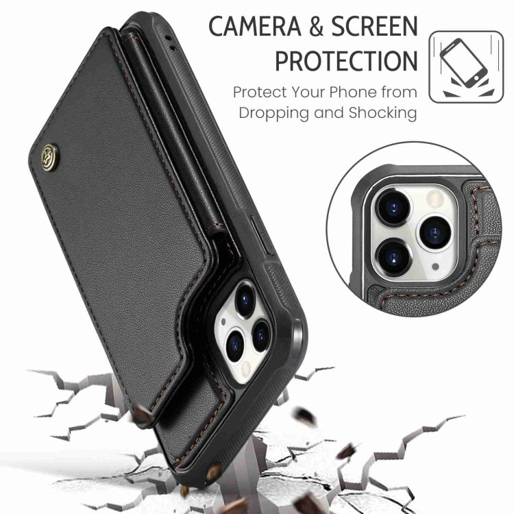 For iPhone 11 Pro Max CaseMe C22 Card Slots Holder RFID Anti-theft Phone Case(Black) - iPhone 11 Pro Max Cases by CaseMe | Online Shopping UK | buy2fix