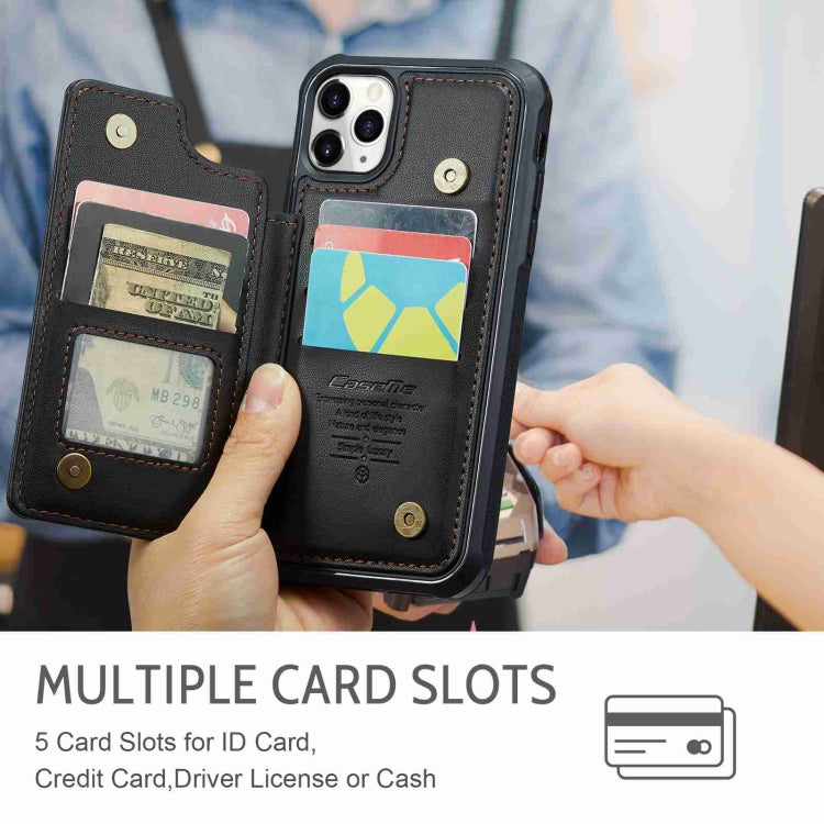 For iPhone 11 Pro Max CaseMe C22 Card Slots Holder RFID Anti-theft Phone Case(Black) - iPhone 11 Pro Max Cases by CaseMe | Online Shopping UK | buy2fix