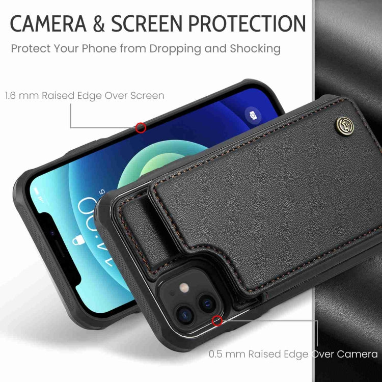 For iPhone 12 / 12 Pro CaseMe C22 Card Slots Holder RFID Anti-theft Phone Case(Black) by CaseMe