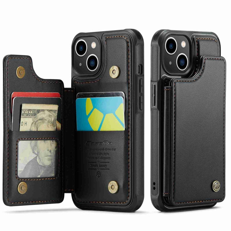 For iPhone 13 CaseMe C22 Card Slots Holder RFID Anti-theft Phone Case(Black) by CaseMe
