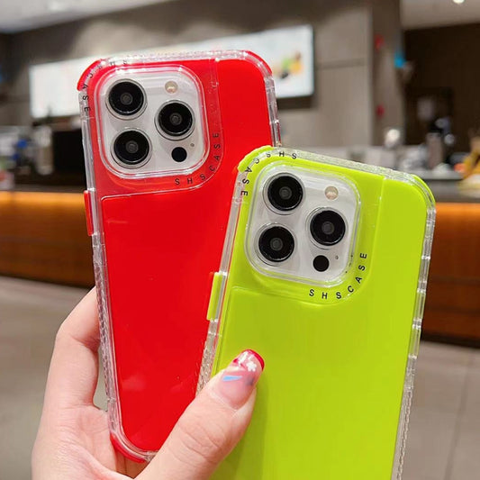 For iPhone 16 Dreamland 3 in 1 Solid Color Transparent Frame PC + TPU Phone Case(Green) by buy2fix