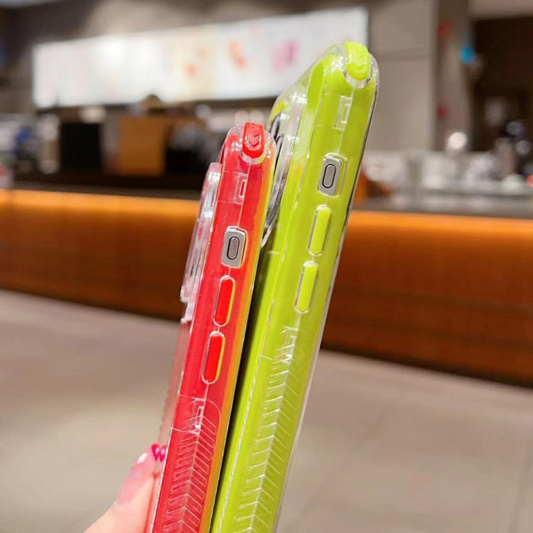 For iPhone 16 Dreamland 3 in 1 Solid Color Transparent Frame PC + TPU Phone Case(Rose Red) by buy2fix