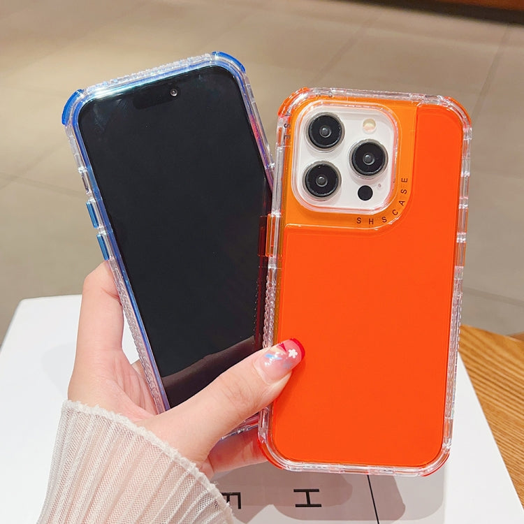 For iPhone 16 Plus Dreamland 3 in 1 Clear Color Transparent Frame PC + TPU Phone Case(Orange) - iPhone 16 Plus Cases by buy2fix | Online Shopping UK | buy2fix