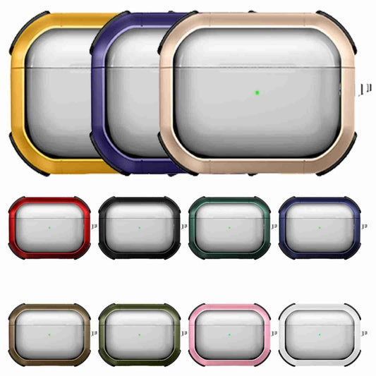 For AirPods 3 Thunder Transparent Armor Wireless Earphones Protective Case(Green) by buy2fix