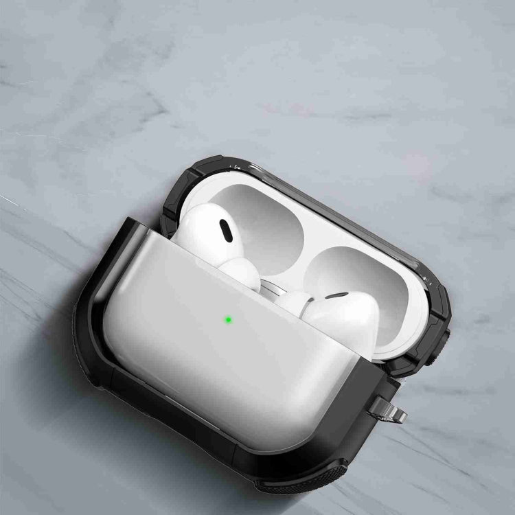 For AirPods 2 / 1 Thunder Transparent Armor Wireless Earphones Protective Case(Green) - For AirPods 1/2 by buy2fix | Online Shopping UK | buy2fix