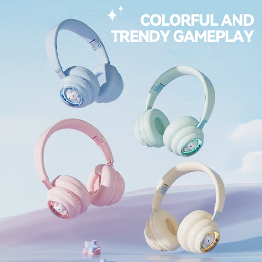 KE-30 RGB Head Mounted Wireless Bluetooth Headset(Pink) by buy2fix
