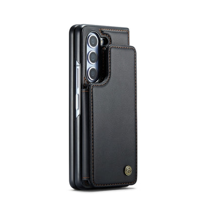 For Samsung Galaxy Z Fold5 CaseMe C22 PC+TPU Business Style RFID Anti-theft Leather Phone Case(Black) - Galaxy Z Fold5 Cases by CaseMe | Online Shopping UK | buy2fix