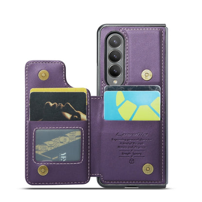 For Samsung Galaxy Z Fold4 5G CaseMe C22 PC+TPU Business Style RFID Anti-theft Leather Phone Case(Purple) - Galaxy Z Fold4 5G Cases by CaseMe | Online Shopping UK | buy2fix