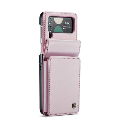 For Samsung Galaxy Z Flip4 5G CaseMe C22 PC+TPU Business Style RFID Anti-theft Leather Phone Case(Pink) - Galaxy Z Flip4 5G Cases by CaseMe | Online Shopping UK | buy2fix