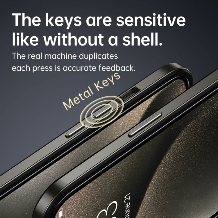 For iPhone 15 Pro SULADA Metal Frame + Nano Glass + TPU Phone Case(Gold) - iPhone 15 Pro Cases by SULADA | Online Shopping UK | buy2fix