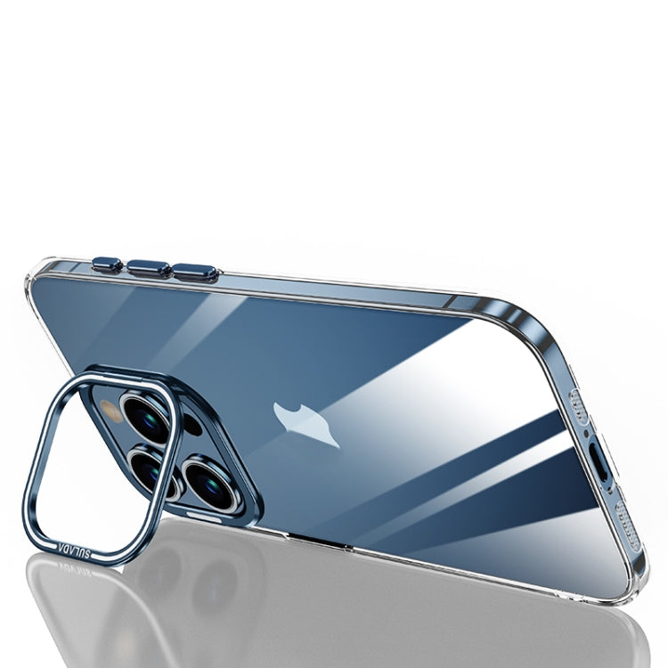 For iPhone 15 Pro SULADA PC + Aluminum Alloy Lens Holder Phone Case(Dark Blue) - iPhone 15 Pro Cases by SULADA | Online Shopping UK | buy2fix
