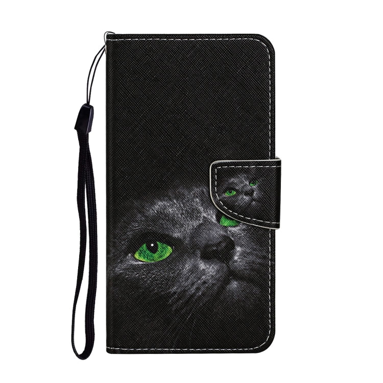 For Huawei Honor 9X Lite Colored Drawing Pattern Horizontal Flip Leather Case with Holder & Card Slots & Wallet(Black Cat) - Honor Cases by buy2fix | Online Shopping UK | buy2fix