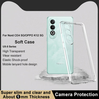 For OnePlus Nord CE4 5G/OPPO K12 5G IMAK UX-5 Series Transparent Shockproof TPU Protective Case - OnePlus Cases by imak | Online Shopping UK | buy2fix