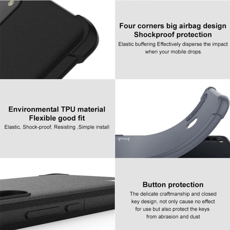 For OnePlus Ace 2 Pro 5G imak Shockproof Airbag TPU Phone Case(Matte Black) - OnePlus Cases by imak | Online Shopping UK | buy2fix