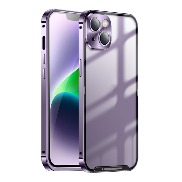 For iPhone 15 Plus Frosted Metal Phone Case(Purple) - iPhone 15 Plus Cases by buy2fix | Online Shopping UK | buy2fix