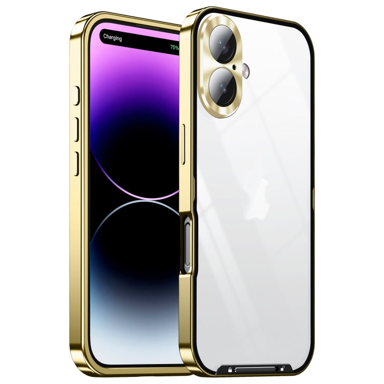 For iPhone 16 Frosted Metal Phone Case(Gold) - iPhone 16 Cases by buy2fix | Online Shopping UK | buy2fix