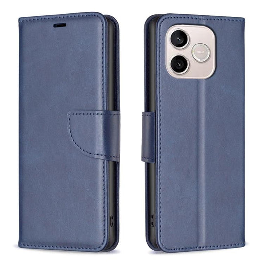 For Honor 600 Lite Global Lambskin Texture Pure Color Flip Leather Phone Case(Blue)