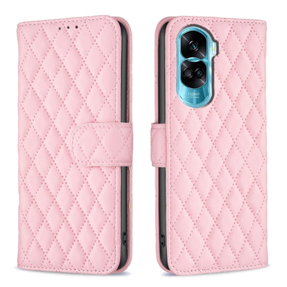 For Honor 90 Lite/X50i Diamond Lattice Wallet Flip Leather Phone Case(Pink) - Honor Cases by buy2fix | Online Shopping UK | buy2fix