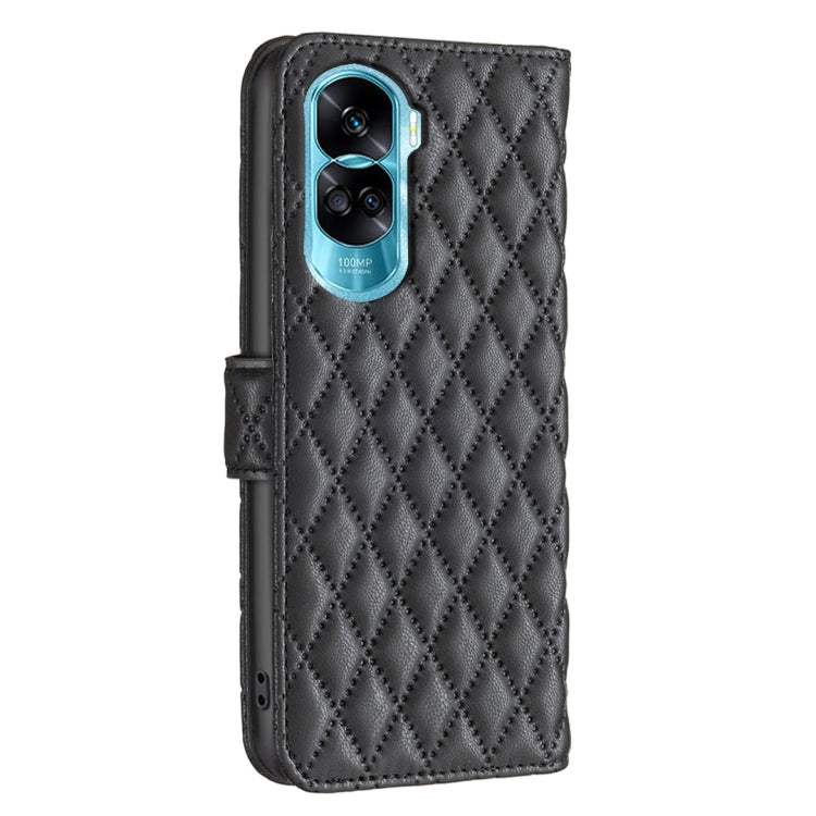 For Honor 90 Lite/X50i Diamond Lattice Wallet Flip Leather Phone Case(Black) by buy2fix
