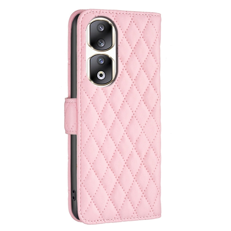 For Honor 90 Pro Diamond Lattice Wallet Flip Leather Phone Case(Pink) - Honor Cases by buy2fix | Online Shopping UK | buy2fix