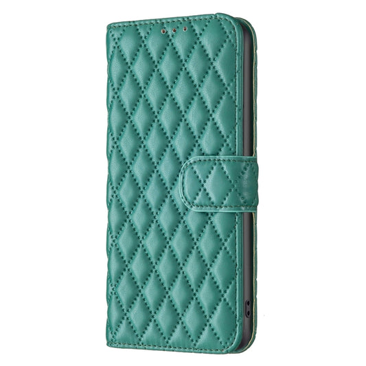 For Honor X7a Diamond Lattice Wallet Flip Leather Phone Case(Green) by buy2fix