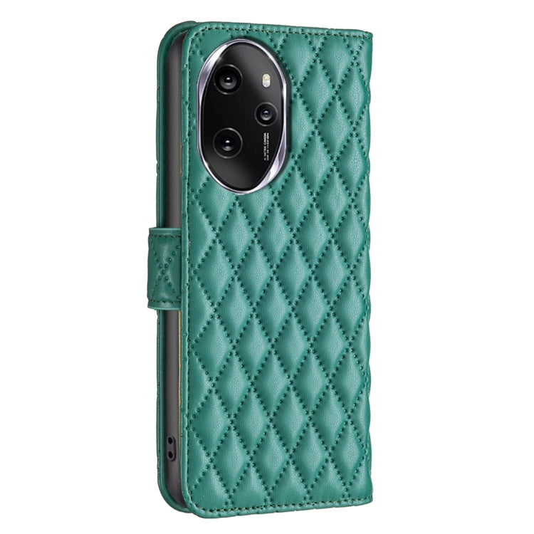 For Honor 100 Pro Diamond Lattice Wallet Flip Leather Phone Case(Green) - Honor Cases by buy2fix | Online Shopping UK | buy2fix