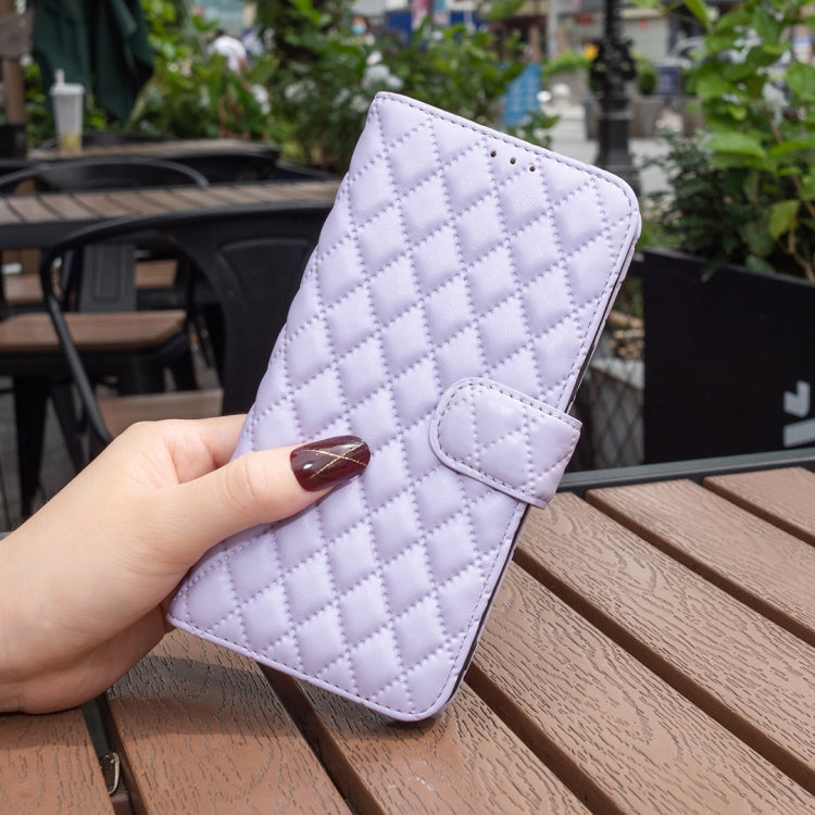 For Honor 100 Pro Diamond Lattice Wallet Flip Leather Phone Case(Purple) - Honor Cases by buy2fix | Online Shopping UK | buy2fix