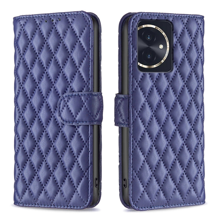 For Honor 100 Diamond Lattice Wallet Flip Leather Phone Case(Blue) - Honor Cases by buy2fix | Online Shopping UK | buy2fix