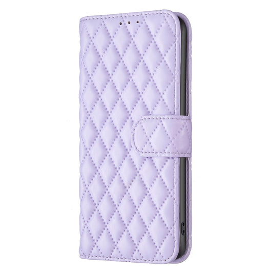 For Honor 100 Diamond Lattice Wallet Flip Leather Phone Case(Purple) by buy2fix
