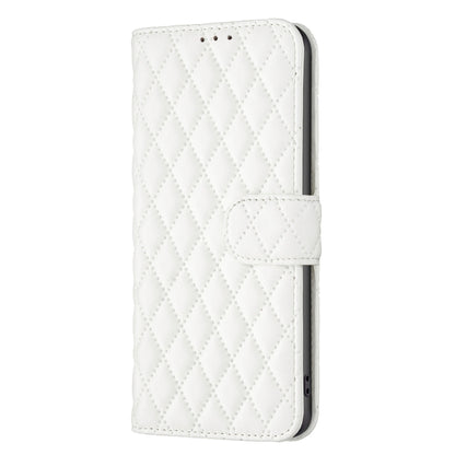 For Honor X8b Diamond Lattice Wallet Flip Leather Phone Case(White) - Honor Cases by buy2fix | Online Shopping UK | buy2fix