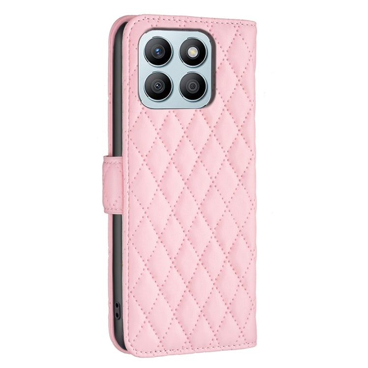 For Honor X8b Diamond Lattice Wallet Flip Leather Phone Case(Pink) - Honor Cases by buy2fix | Online Shopping UK | buy2fix