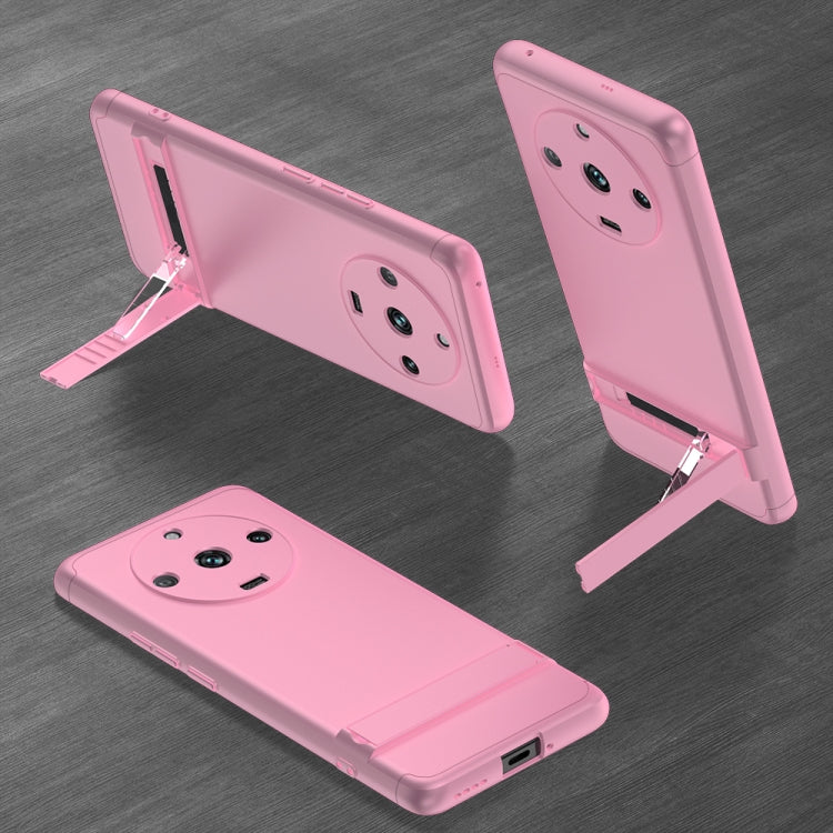 For Realme 11 Pro / 11 Pro+ GKK Three Stage Splicing Full Coverage PC Phone Case with Stand(Rose Gold) - Realme Cases by GKK | Online Shopping UK | buy2fix