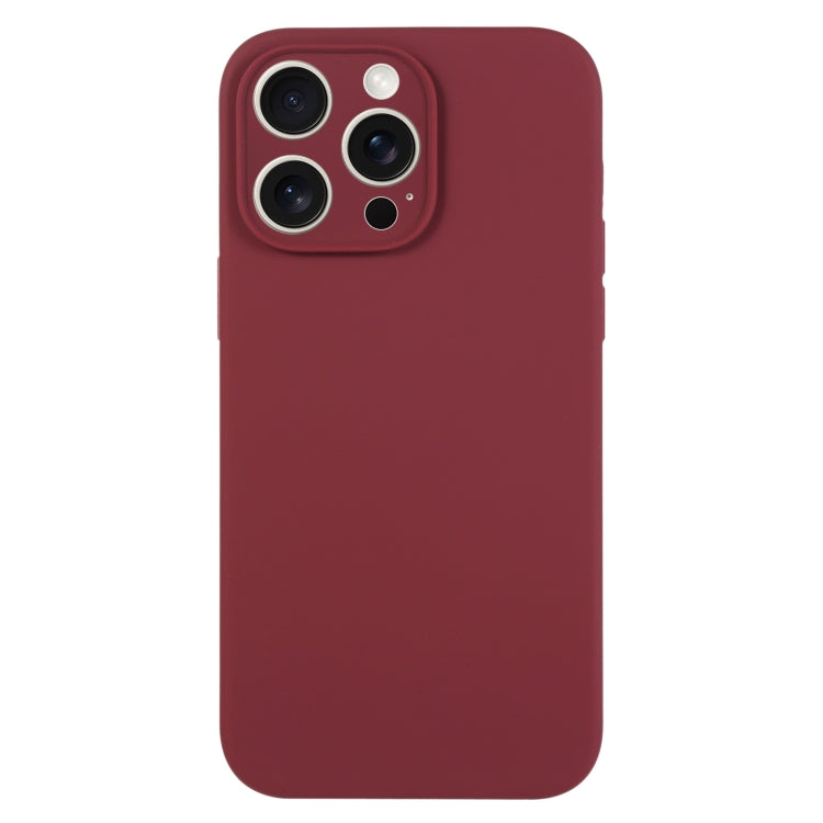 For iPhone 15 Pro Pure Color Liquid Silicone Fine Pore Phone Case(Plum) - iPhone 15 Pro Cases by buy2fix | Online Shopping UK | buy2fix