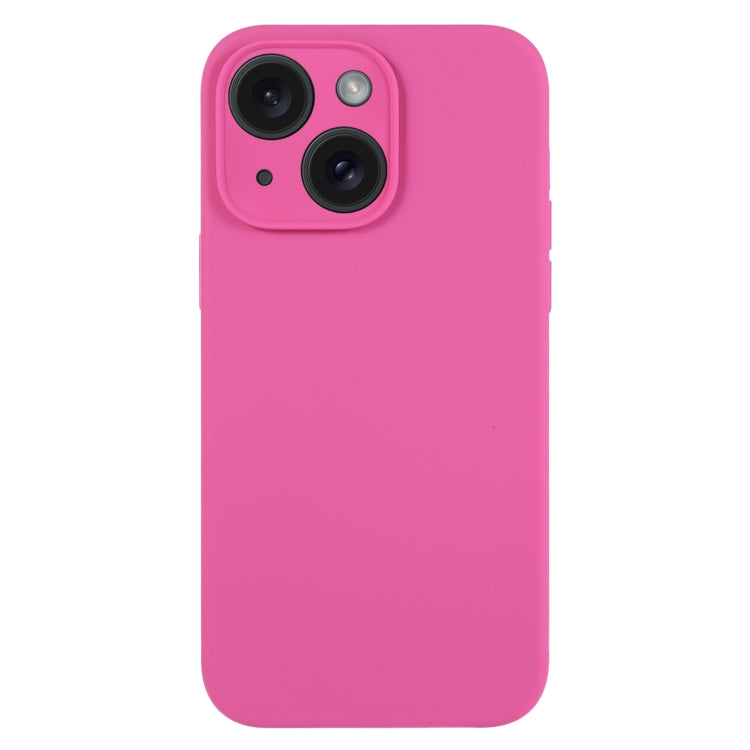 For iPhone 15 Plus Pure Color Liquid Silicone Fine Pore Phone Case(Pitaya) by buy2fix