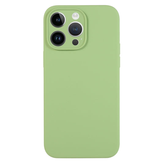 For iPhone 14 Pro Pure Color Liquid Silicone Fine Pore Phone Case(Mint Green) - iPhone 14 Pro Cases by buy2fix | Online Shopping UK | buy2fix