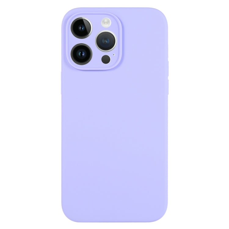 For iPhone 13 Pro Max Pure Color Liquid Silicone Fine Pore Phone Case(Light Purple) - iPhone 13 Pro Max Cases by buy2fix | Online Shopping UK | buy2fix