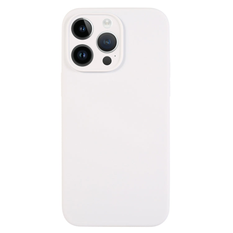 For iPhone 13 Pro Pure Color Liquid Silicone Fine Pore Phone Case(White) by buy2fix