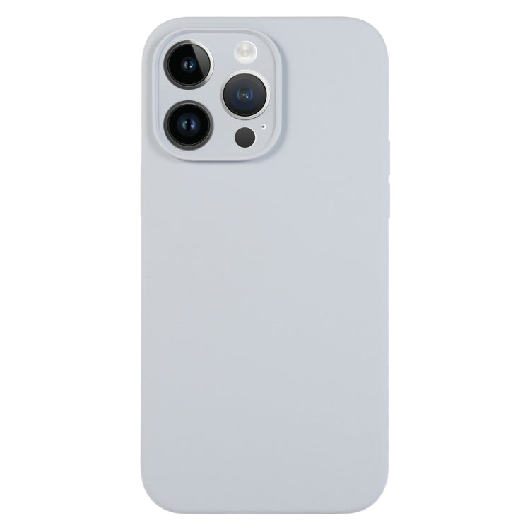 For iPhone 13 Pro Pure Color Liquid Silicone Fine Pore Phone Case(Grey Blue) by buy2fix