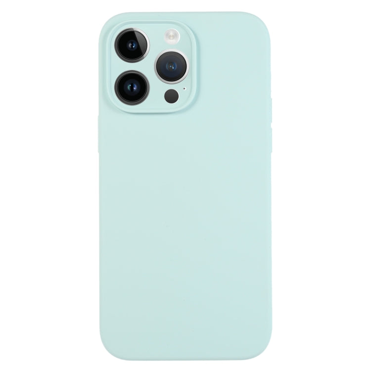 For iPhone 13 Pro Pure Color Liquid Silicone Fine Pore Phone Case(Turquoise) by buy2fix