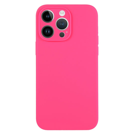 For iPhone 13 Pro Pure Color Liquid Silicone Fine Pore Phone Case(Fresh Pink) by buy2fix